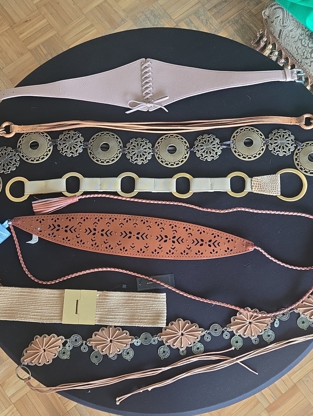 Star Trek Wardrobe S4 Tan Brown Belt Lot Screenworn Items Waist Wrap Leather